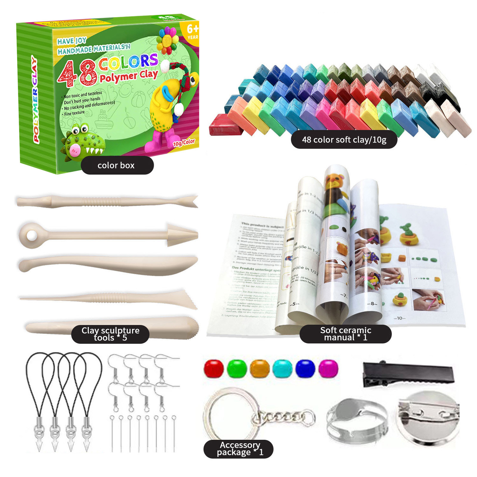 Foam Clay Sculpt - Foaming Powder Polymer Clay Set Sculpting