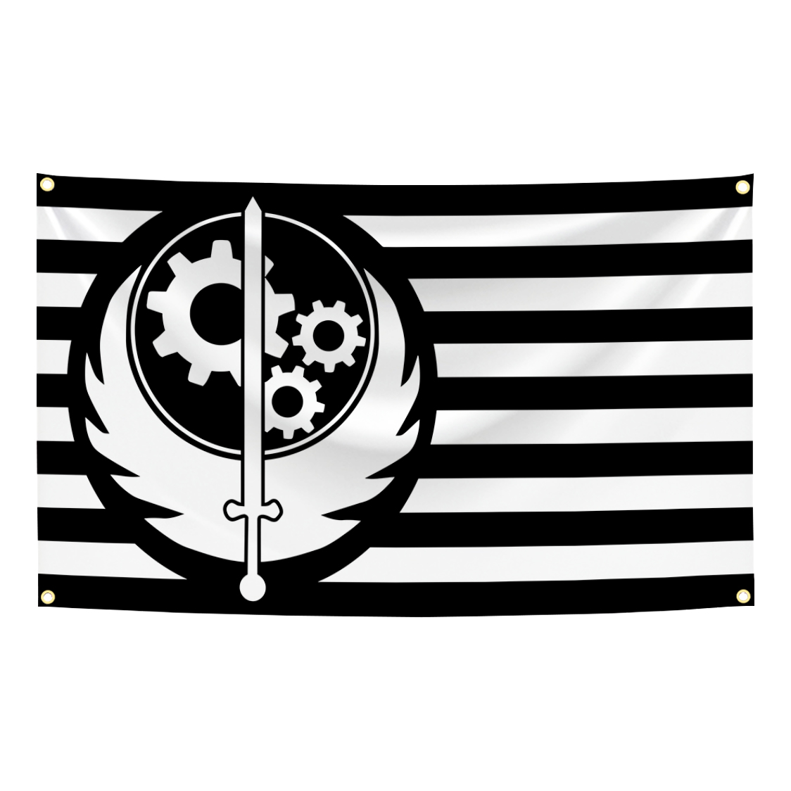 Fallout Cosplay Prop - 90x150cm Vault Brotherhood Of Steel Flag