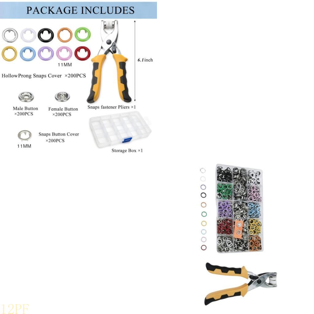 Snap Plier Setter - 12PF 200set Metal With Fasteners Plier