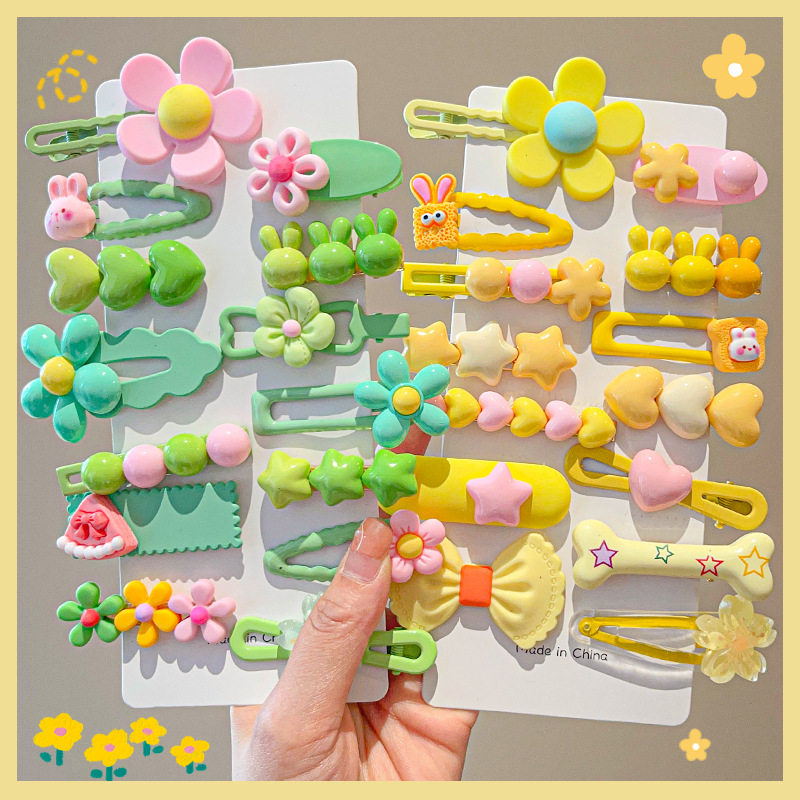 Hair Spray Color - 14-8Pcs/Set Candy Color Cartoon Bowknot Flower