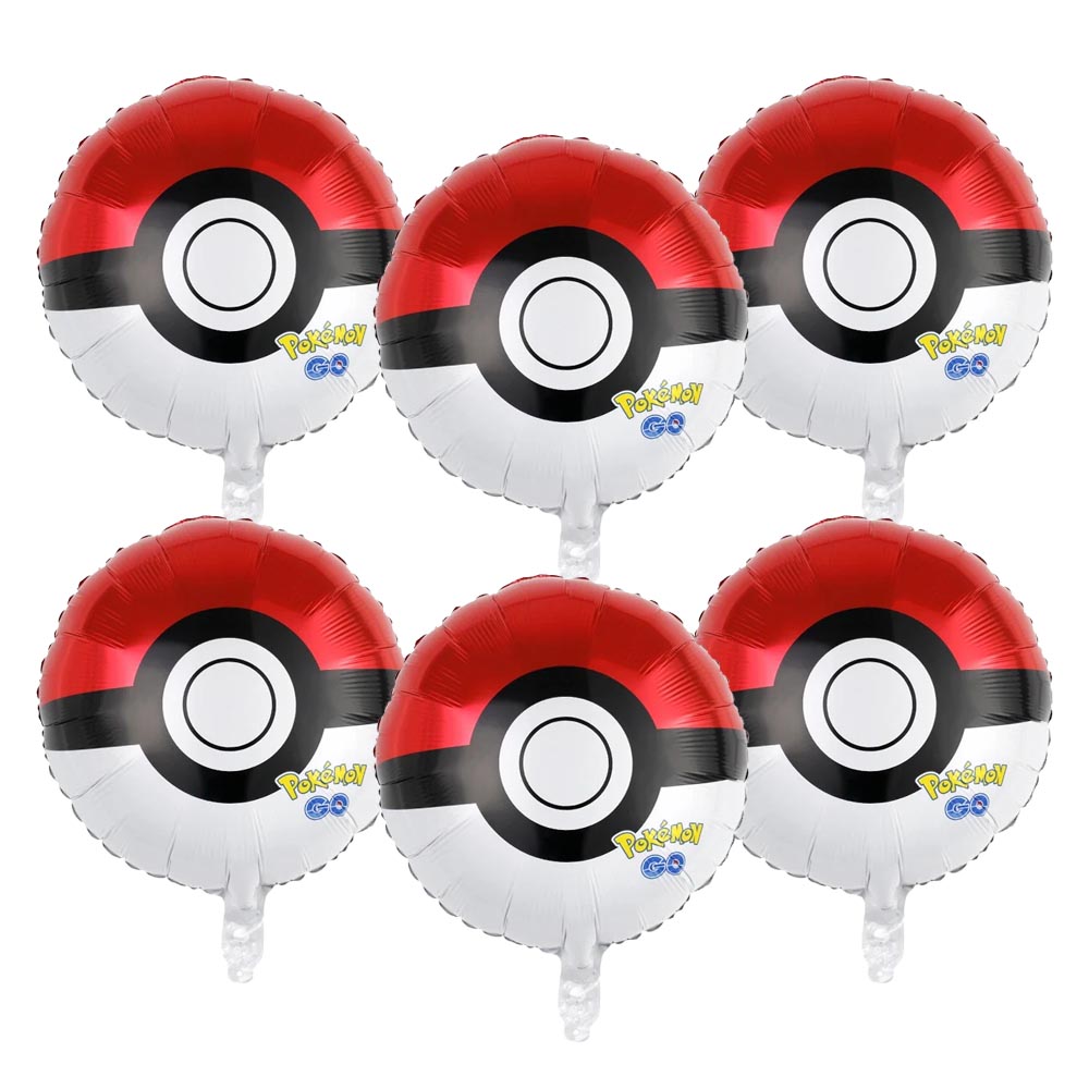 Pokeball Cosplay Prop - 2026 6Pcs Cartoon Pikachu Birthday Party