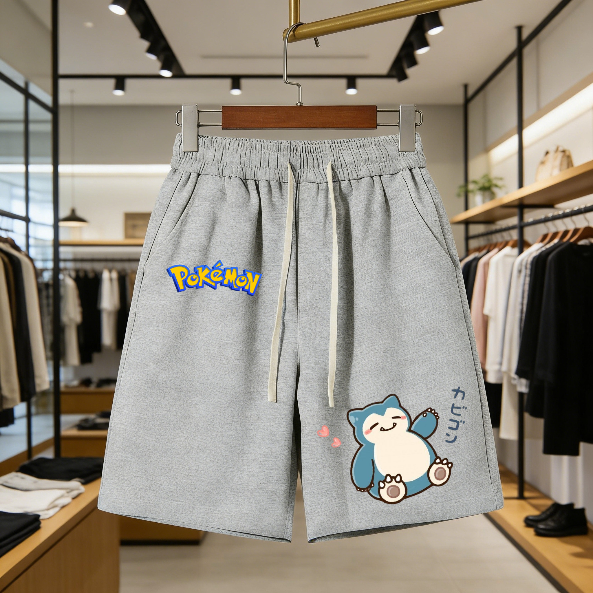 Pokeball Cosplay Prop - Pokemon Snorlax Fashion Shorts Men Summer