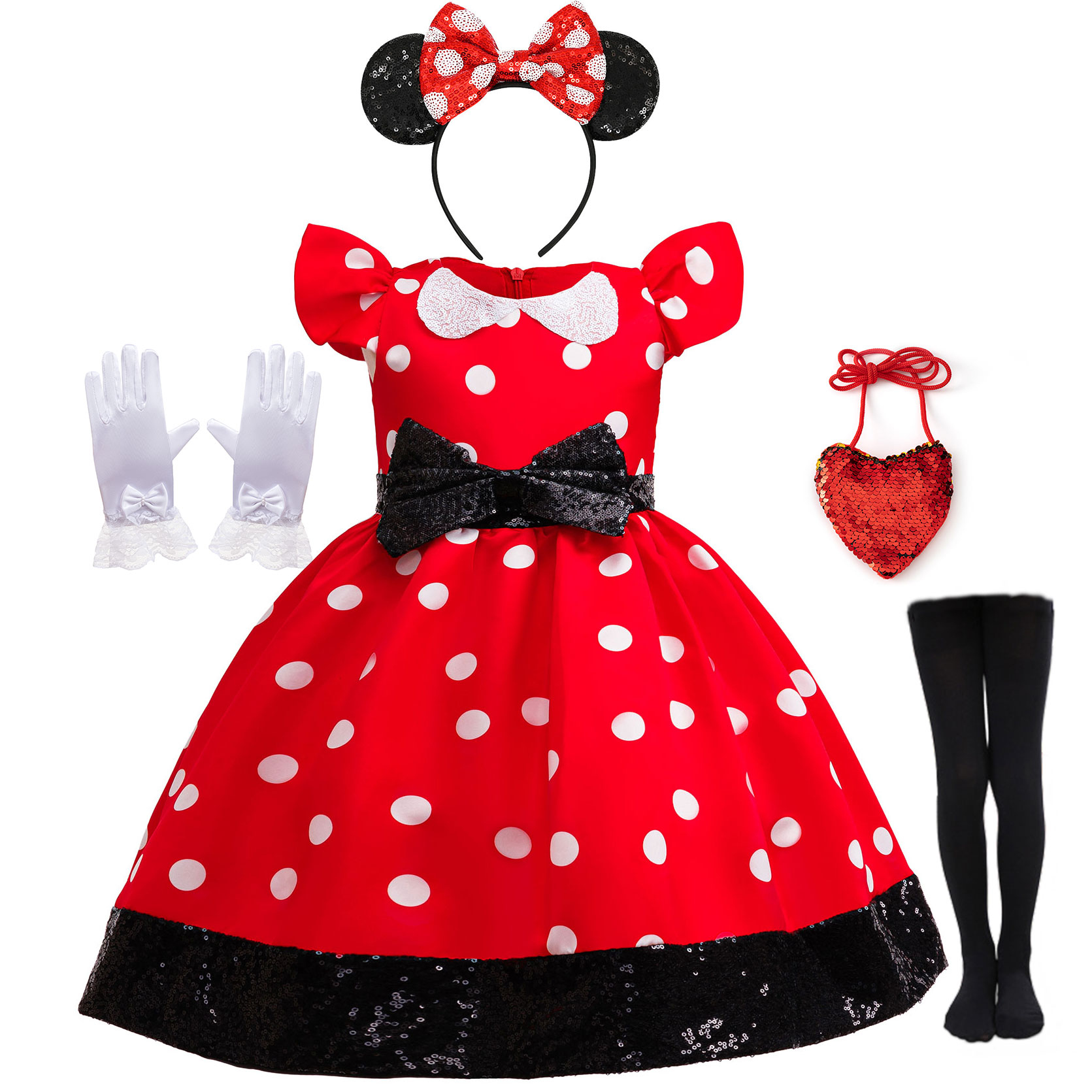 Cosplay Prop Bow - Cute Little Girls Red White Polka