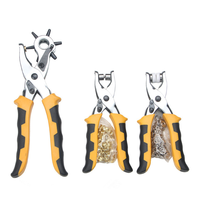 Snap Plier Setter - Leatherworking Tool Kit 3-in-1 Punch Eyelet