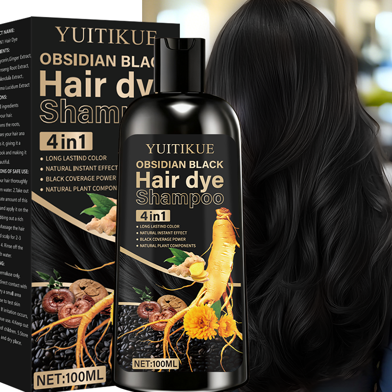 Hair Spray Color - Obsidian Black Hair Dye Shampoo 100ml