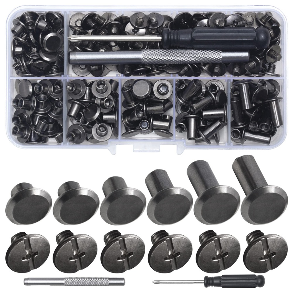 Worbla Thermoplastic - Chicago Screw Leather Rivets Assorted Screw