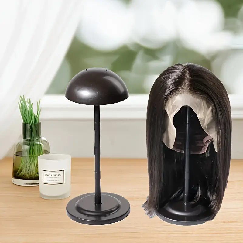 Aerith Cosplay Prop - Black Plastic Wig Stand For Wigs