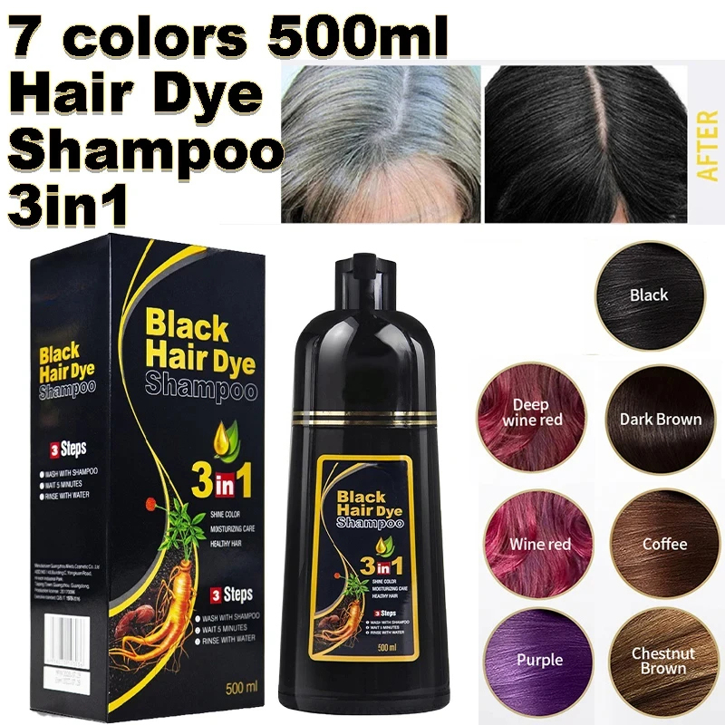 Hair Spray Color - 500ml Hair Color Dye Shampoo 3