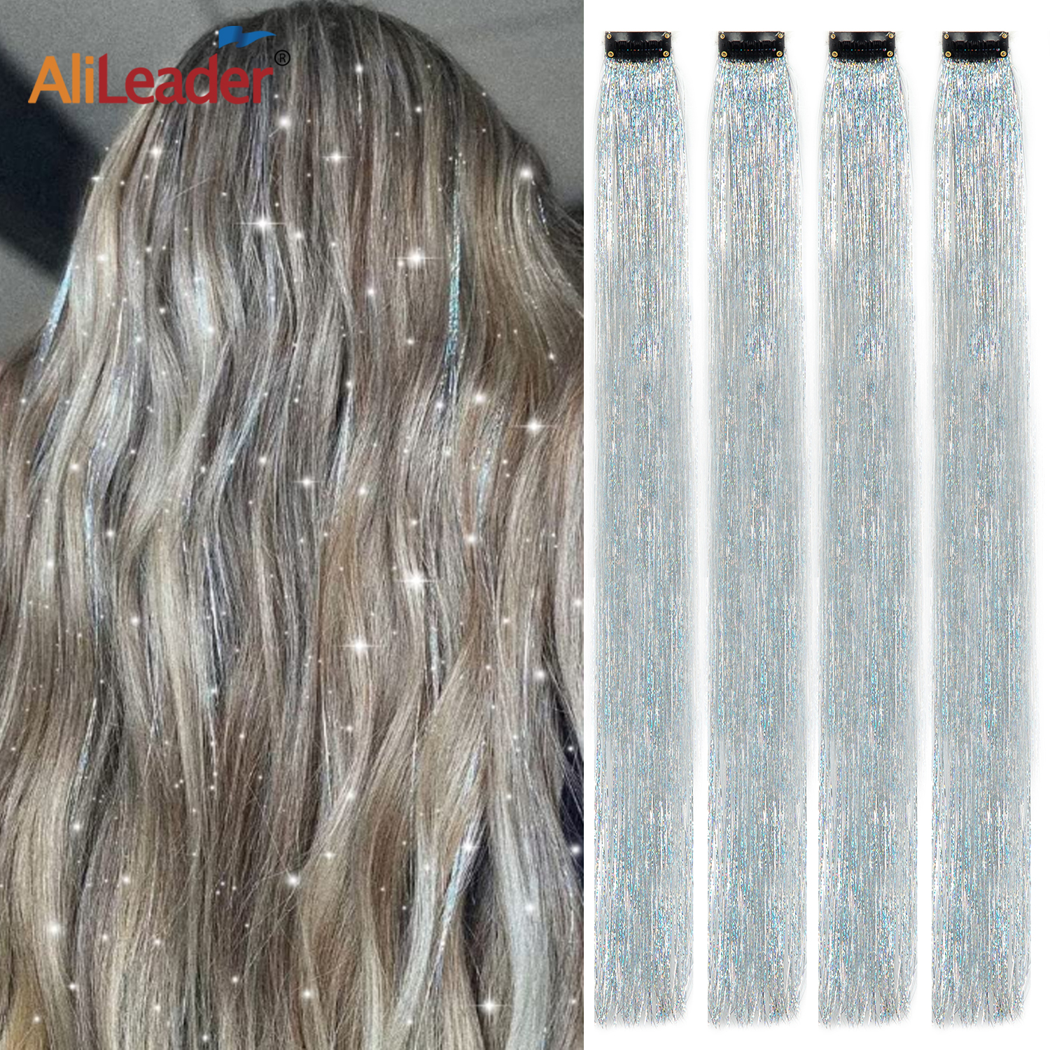 Aerith Cosplay Prop - Colorful Tinsel Hair Extensions Fairy Hair