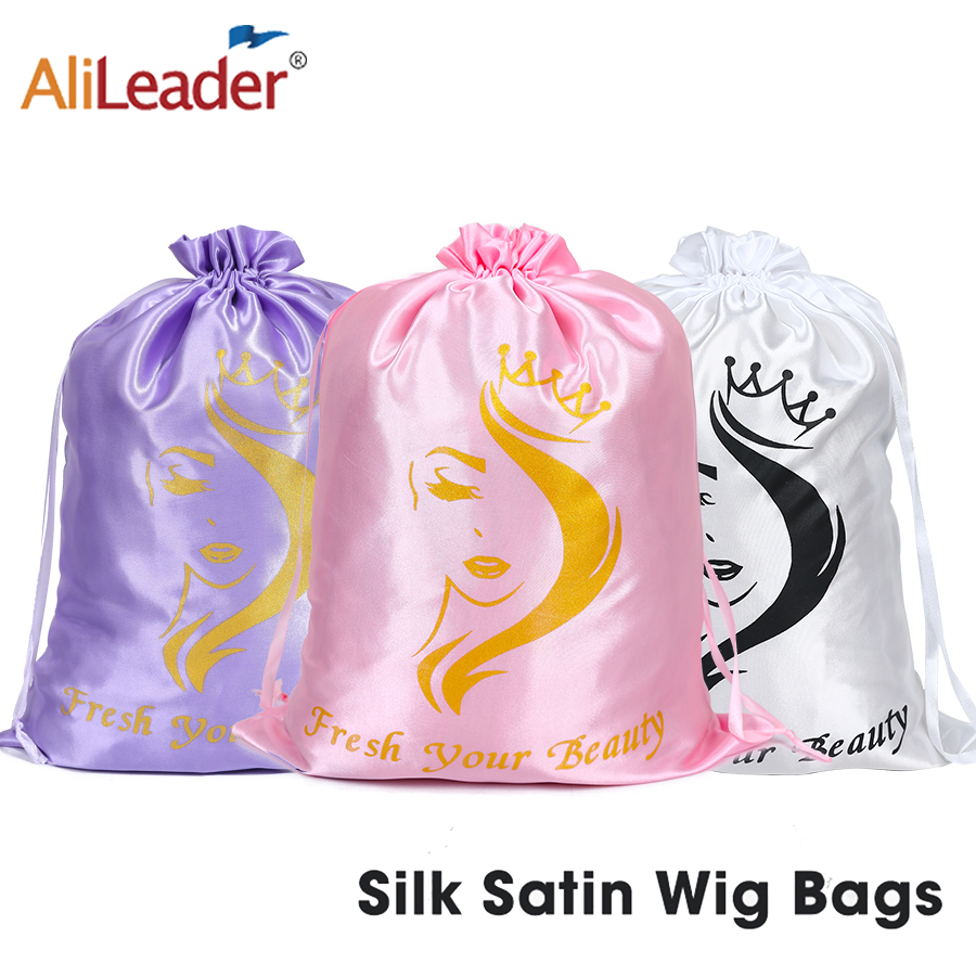 Aerith Cosplay Prop - Satin Wig Bag With Drawstring Package