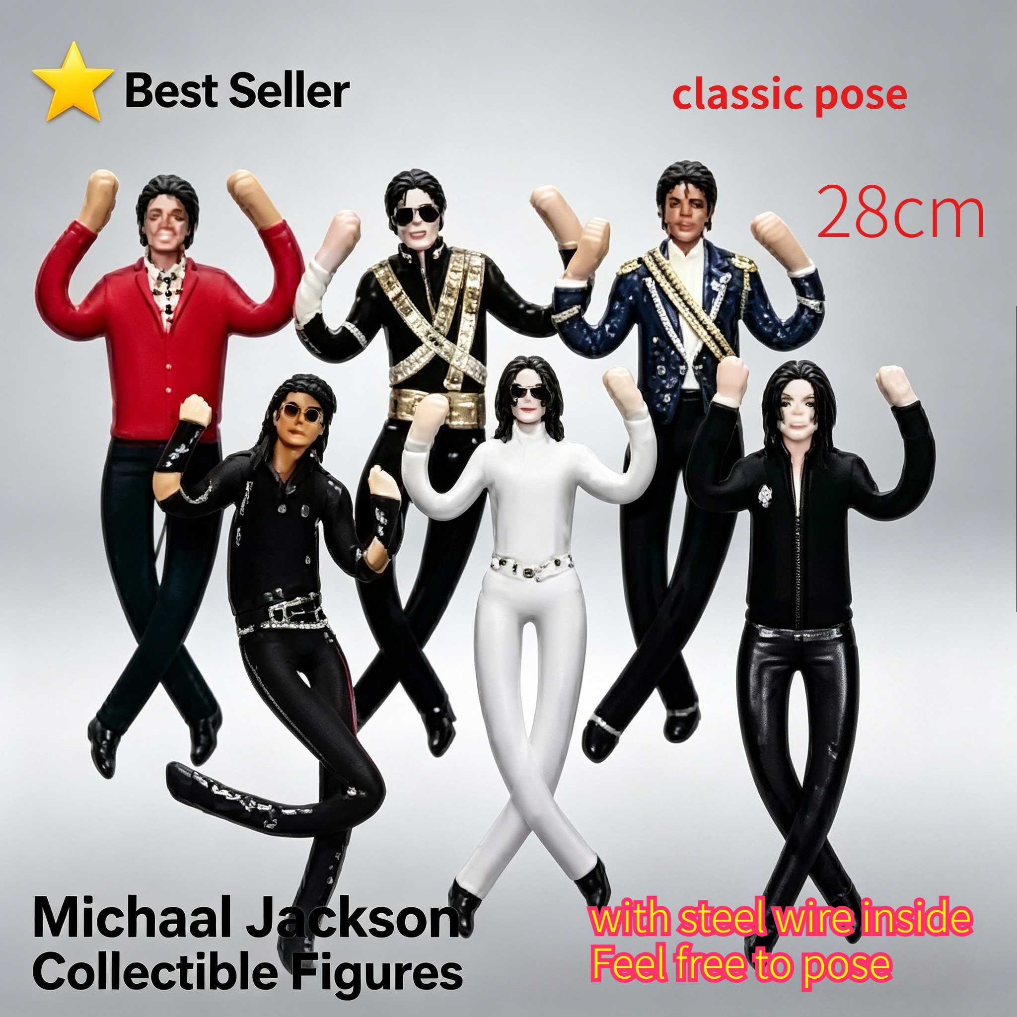 Evoker Cosplay Prop - 28CM Michael Jackson Cosplay Prop Doll