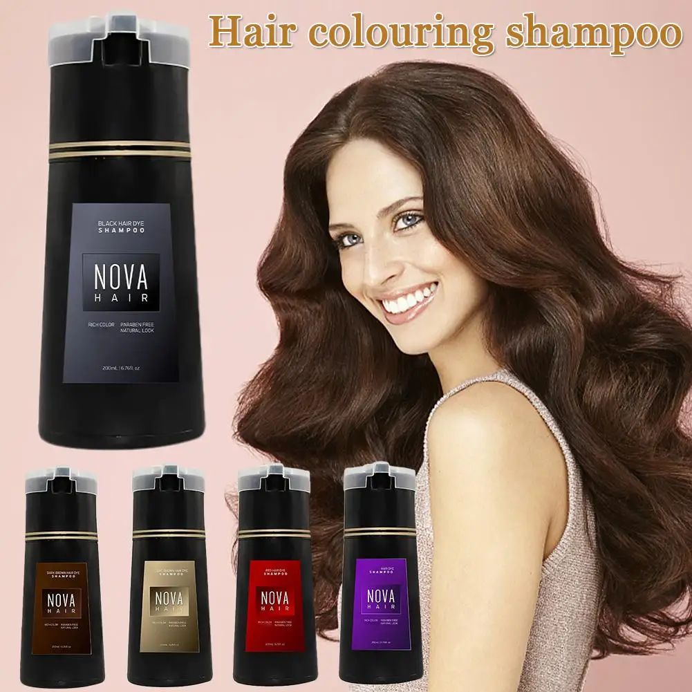 200ml Nova Hair Dye Shampoo Ha - Hair Spray Color 评论和价格