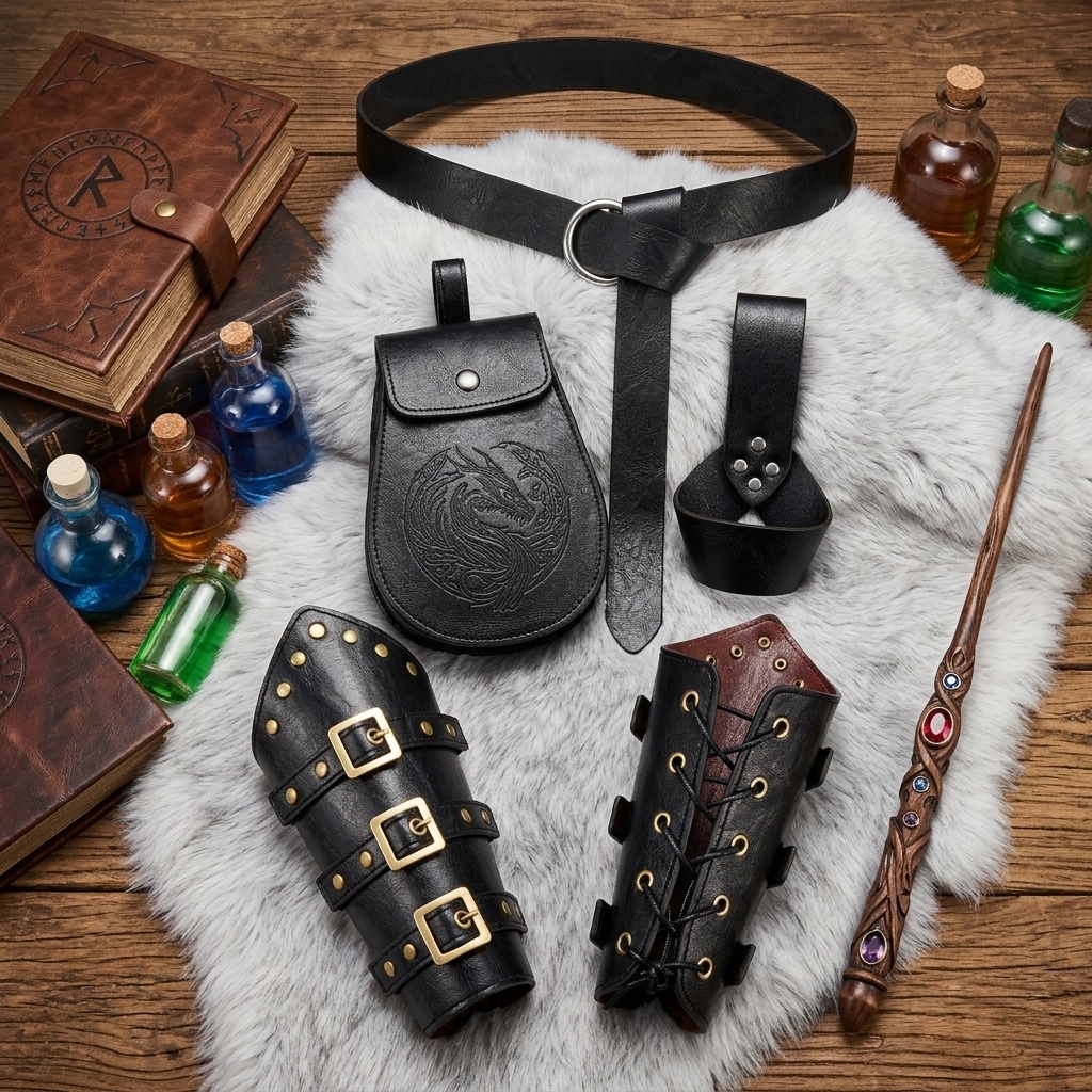 5pcs Renaissance Costume Acces - Cosplay Prop Patterns 评论和价格