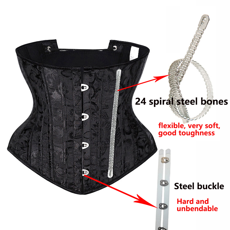 Underbust White Black Corset W - Boning Corset Steel 评论和价格