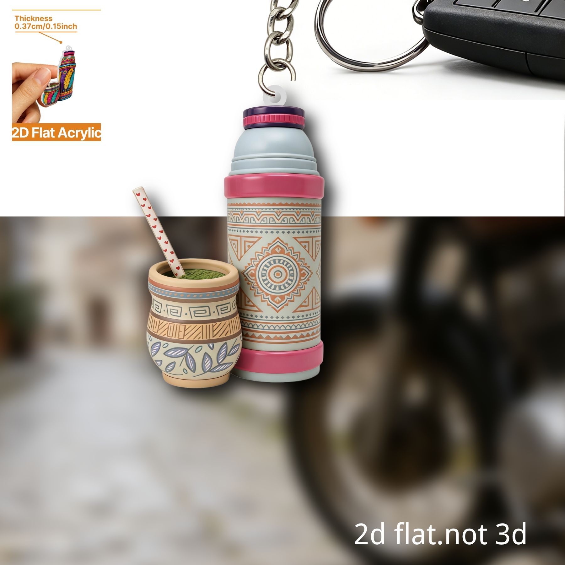 Thermos Cup Keychain,2D Flat A - Worbla Thermoplastic 评论和价格