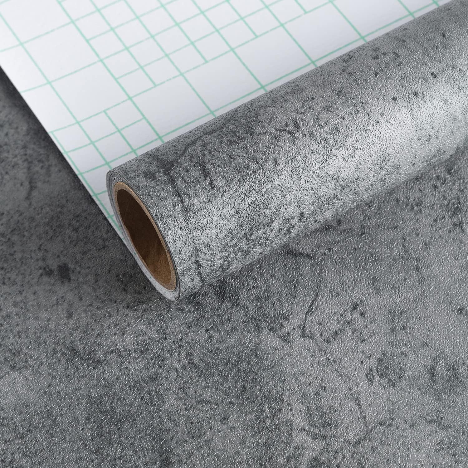 6M Cement Grey PVC Wallpaper S - Contact Cement Glue 评论和价格