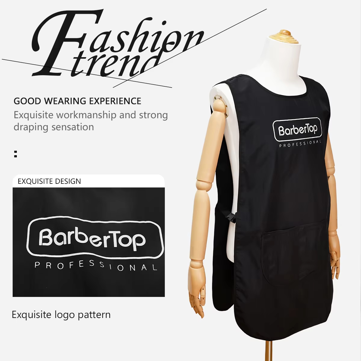 Barbertop Black Stylist Apron  - Hair Spray Color 评论和价格