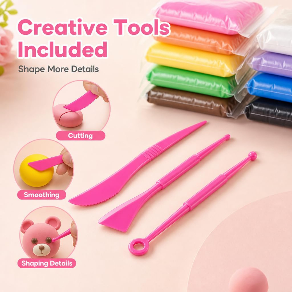 Air Dry Modeling Clay Kit Soft - Foam Clay Sculpt 评论和价格