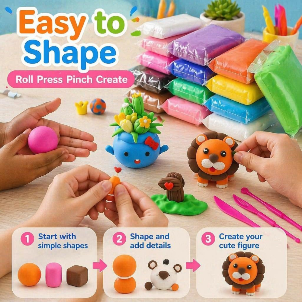 Air Dry Modeling Clay Kit Soft - Foam Clay Sculpt 评论和价格
