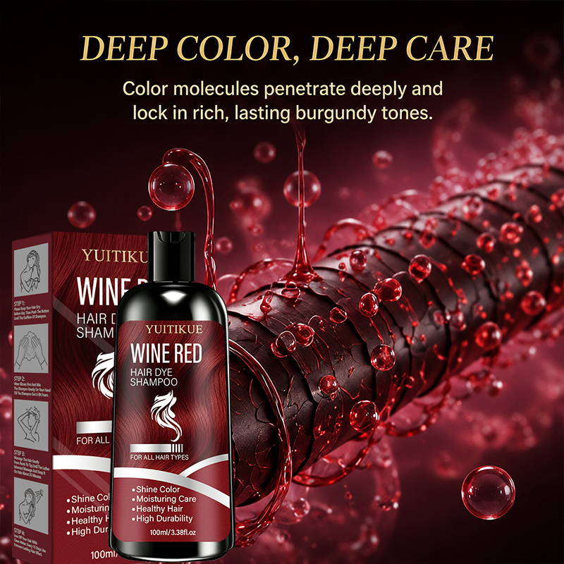 Wine Red Hair Dye Shampoo 100m - Hair Spray Color 评论和价格