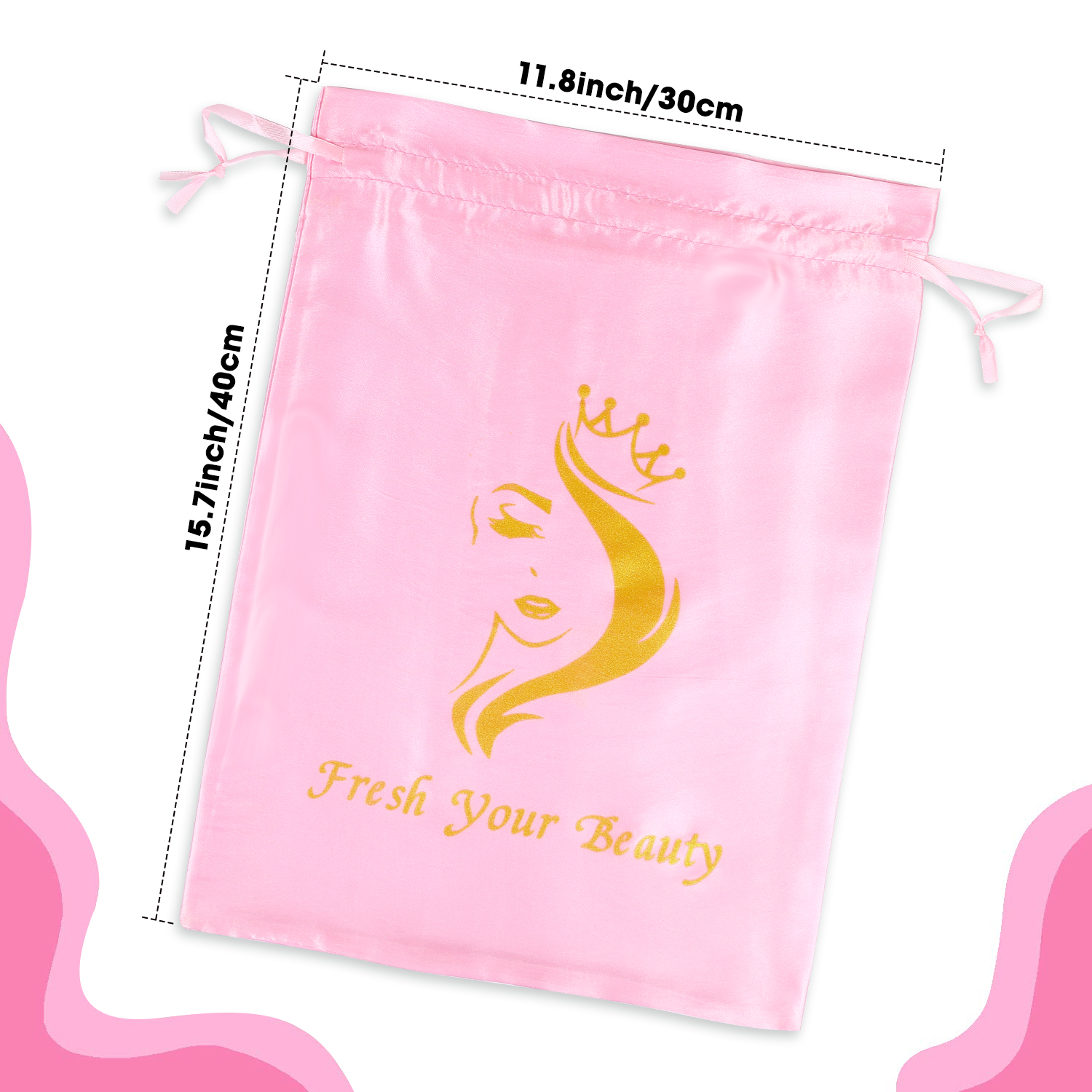 Satin Wig Bag With Drawstring  - Aerith Cosplay Prop 评论和价格
