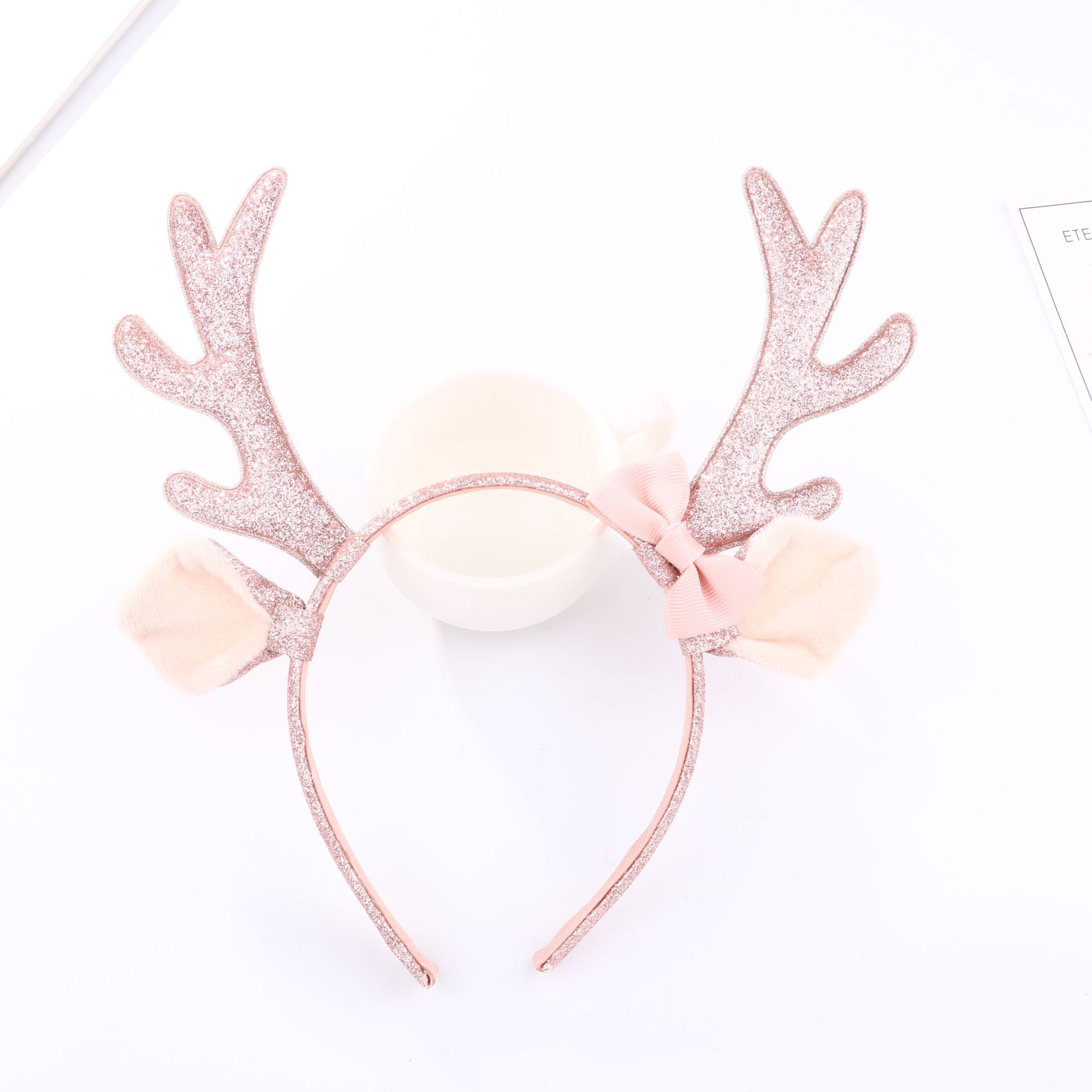 Cute Pink Glitter Reindeer Ant - Cosplay Prop Bow 评论和价格