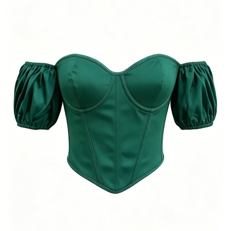 Sexy Green Satin Corset Top Sh - Boning Corset Steel 评论和价格