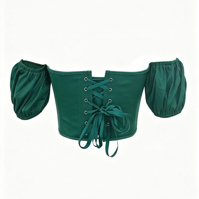 Sexy Green Satin Corset Top Sh - Boning Corset Steel 评论和价格