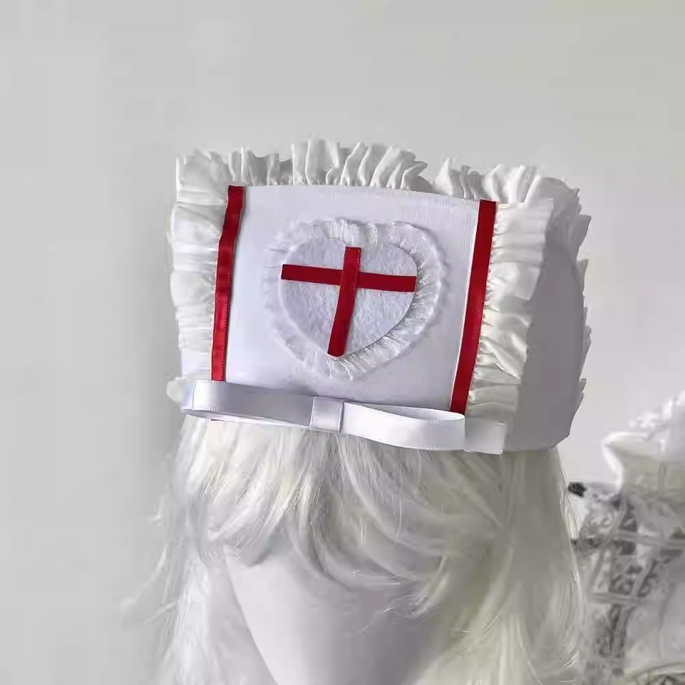 Cosplay nurse cap hat Accessor - Cosplay Prop Bow 评论和价格