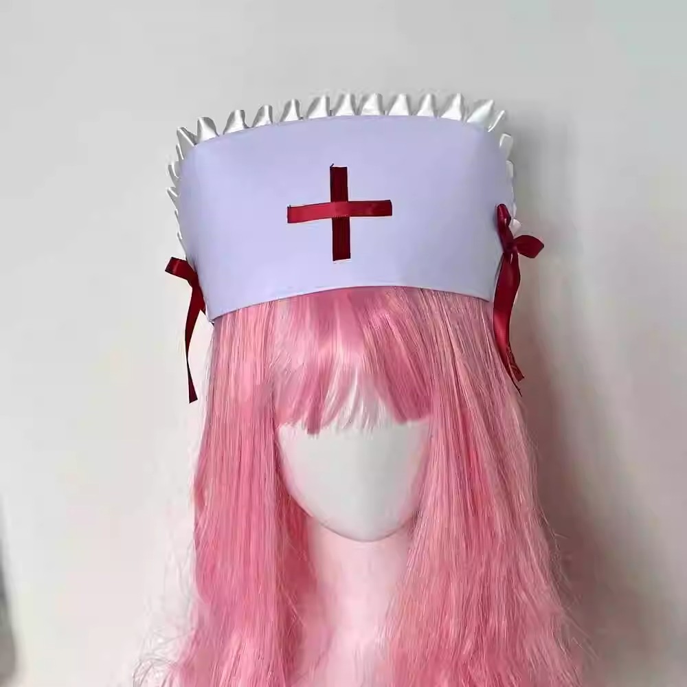 Cosplay nurse cap hat Accessor - Cosplay Prop Bow 评论和价格